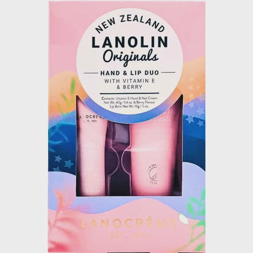 Lanocream Hand & Nail Cream & Lip Balm Duo - Vit E