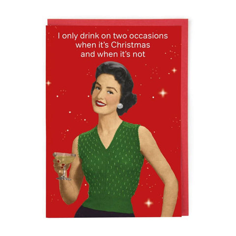 Drink At Christmas Greeting Card