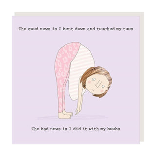 Touch My Toes Greeting Card