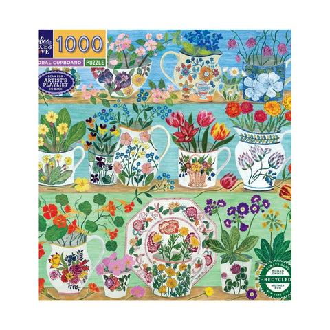 Eeboo Floral Cupboard 1000 pc Jigsaw